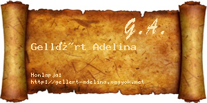 Gellért Adelina névjegykártya